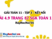 Bài 4.9 SGK Toán 11 tập 1 Kết nối tri thức